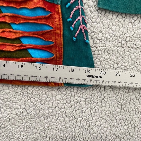 Rising International Hoodie Women's Small Boho Embroidered Sewn Zip Up Cotton - Picture 3 of 11